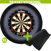 Winmau Blade 6 Triple Core + Rubberen Dartmat 60*300 + Dartbordverlichting Basic XL (Zwart)
