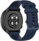 Strap-it Siliconen bandje 20mm - horlogebandje geschikt voor Samsung Galaxy Watch Active / Active2 40 & 44mm / Galaxy Watch 3 41mm / Galaxy Watch 42mm / Galaxy Watch 4 & 4 Classic / Watch 5 / 5 Pro / Watch 6 / 6 Classic / Gear Sport - donkerblauw
