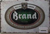 Metalen Wandbord Brand Bier bar mancave horeca wanddecoratie