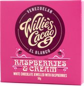 Willie's Cacao - Venezuelan El Blanco - Raspberries & Cream - white chocolate bursting with raspberries - single origin cacao - 50gr