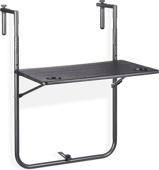 Orange85 Balkontafel Inklapbaar En Verstelbaar Zwart 43x60x50 Cm Me 2 683025
