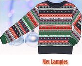 Kerst Trui Met Lampjes | Maat XL | Merry X Mas | Grappige Kersttrui met lichtjes | Foute Kersttrui | Met verlichting | Knipperende Lampjes