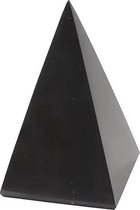 Gepolijste hoge shungiet piramide 4x9 cm