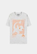 Pokémon - Neppy Charmander Heren T-shirt - XS - Grijs