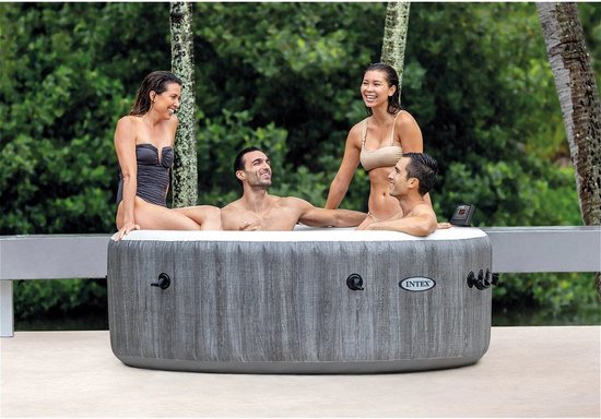 Intex PureSpa Greywood Deluxe - jacuzzi gonflable pour 4 personnes | bol.com