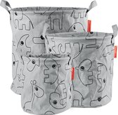 Done by Deer - Storage baskets, Contour, 3 pcs, grey