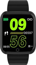 Denver SW-152 - Bluetooth Smartwatch - sportwatch - hartslagmeter - Bloeddrukmeter - Bloedzuurstof meter - Geschikt voor iOS & Android - Zwart - Formaat horlogekast: 39x39 - Scherm afmetingen: 1.4