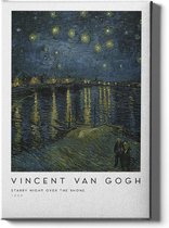 Walljar - Vincent van Gogh - Sterrennacht Boven De Rhone - Muurdecoratie - Canvas schilderij