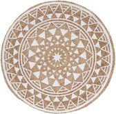 Livetti | Jute Vloerkleed | Rondmat | 90 cm | Silha Wit