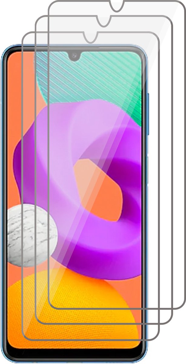 Screenprotector geschikt voor Samsung M22 - Beschermglas Screen Protector Glas - 3 stuks