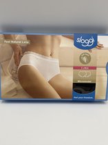 Sloggi - Feel Natural Lace - 2x Midi - zwart - Maat 44