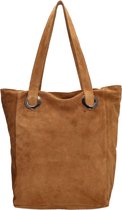 Charm - Leren Suede Shopper - Cognac