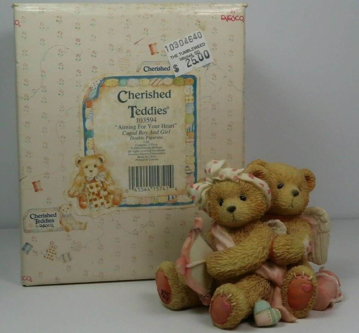 Cherished teddies beeldje cupid boy and girl