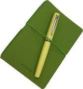 Kaweco Cadeauset Vulpen Yellow M en Notebook Green
