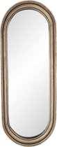 Wandspiegel 15*2*41 cm Bruin Kunststof, Glas Ovaal Grote Spiegel Muur Spiegel Wand Spiegel