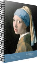 Gipta Notitieboek |Meisje met de parel van Vermeer |Spiraal/gelinieerd - 17 x 24 cm - 200 pagina's