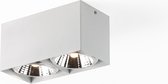 MEO Idro Opbouwspot - 2 Spots - Plafondlamp - Richtbaar - Industrieel Design - Wit