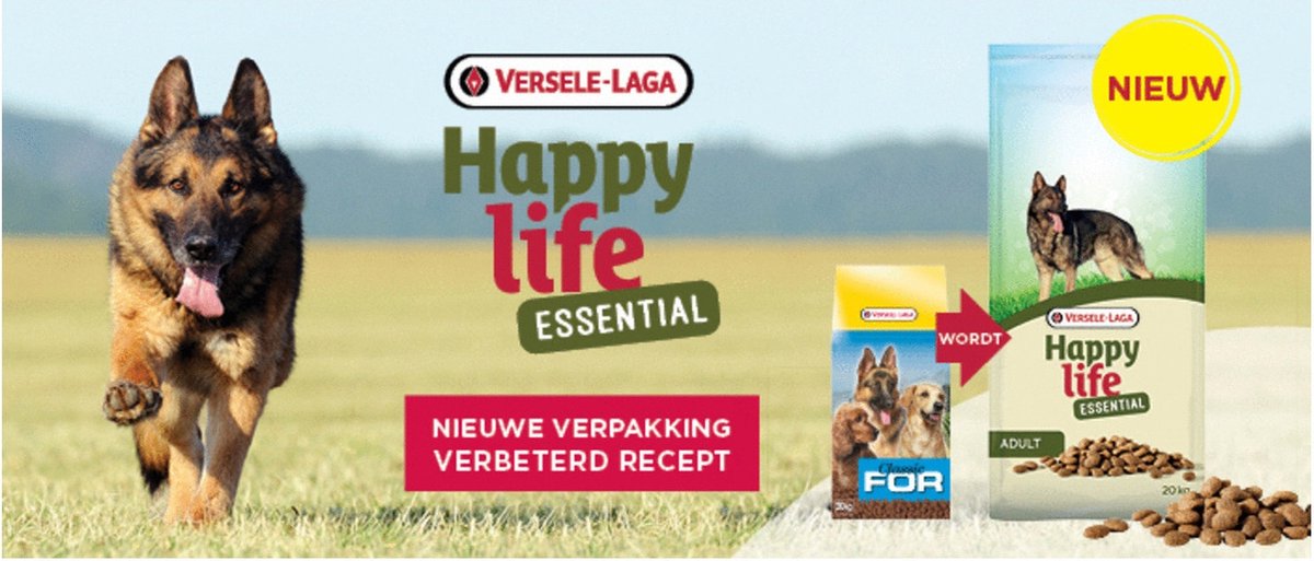 behalve voor kiezen Afslachten Happy Life Essential - Hondenvoer - 20 kg | bol.com