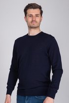 Suitable Pullover Merino O-neck Donkerblauw