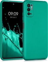 kwmobile telefoonhoesje voor Xiaomi Redmi Note 10 5G - Hoesje voor smartphone - Back cover in metallic turquoise