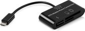 kwmobile 3-in-1 Micro-USB OTG adapter - Cardreader SD micro kaart met USB A aansluiting - Smartphone en tablet data adapter