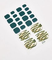 teen nagel stickers nailart groen mos goud nail art sticker kalknagel verbergen teennagel GD-043