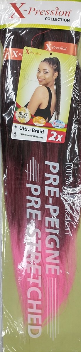 X-PRESSION - ULTRA BRAID PRE-STRETCHED NUMMER OM/CHERRY BLOSSOM