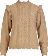 Object OBJPORTIA KNIT L/S PULLOVER PB11 Dames Trui Dijon - maat S