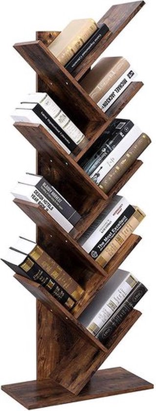 Boekenrek - Industriële Stijl - Boomvormig - Donkerbruin