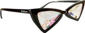 FestiLovers Caleidoscoop Spacebril - Festival Bril - Zwart - Driehoek - Glazen Lens - Space Bril