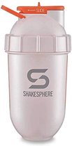 ShakeSphere Tuimelaar Uitzicht: Proteïne Shaker Fles met Zijvenster, 24oz (Parelwit)