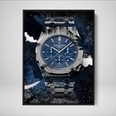 DEVICI Ingelijste Motiverende Wanddecoratie - Muurdecoratie - Audemars Piguet Royal Oak Chronograph - Ingelijste Canvas Wall Art Ingelijste Wanddecoratie Kantoor Ingelijste Kunstposters & Kun