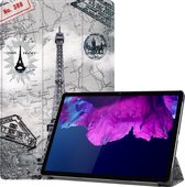 Lenovo Tab P11 Hoes Luxe Book Case Hoesje - Lenovo Tab P11 Hoes Cover (11 inch) - Eiffeltoren
