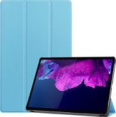 Lenovo Tab P11 Hoes Luxe Book Case Hoesje - Lenovo Tab P11 Hoes Cover (11 inch) - Licht Blauw