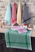 Keuken handdoek - 6 pack - vaatdoek - theedoek - droog doek - geruite handdoek