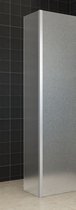 Klea FroZen Douche Zijwand Met Hoekprofiel 350x2000mm Antikalk 10mm Veiligheidsglas Matglas