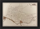 Houten stadskaart van Axel