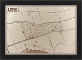 Houten stadskaart van Lopik