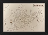 Houten stadskaart van Bergeijk