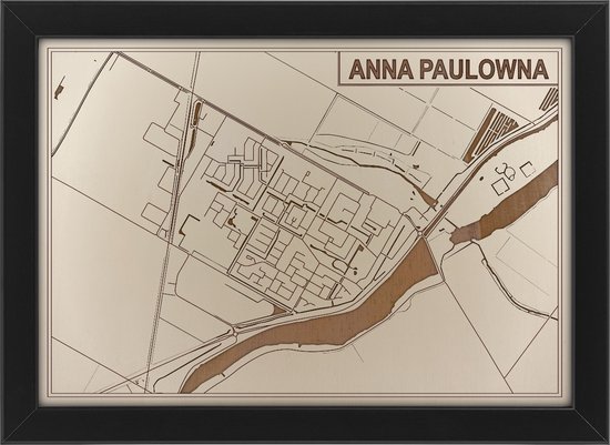 Houten stadskaart van Anna Paulowna