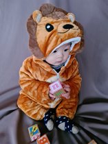 Onesie baby, peuter - Maat 80 huispak - Jumpsuit baby, peuter - Huispak Leeuw - verkleedkleding leeuw - Hii You