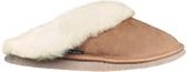 Texelana sloffen en pantoffels voor dames & heren - instapper/slipper van schapenvacht met bontrand - model Tara - maat 45