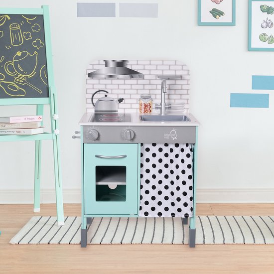 Teamson Kids Modern Houten Speelkeuken - Kinderspeelgoed - Rollenspel Speelgoed - Mintgroen van Teamson Kids — afbeelding 4