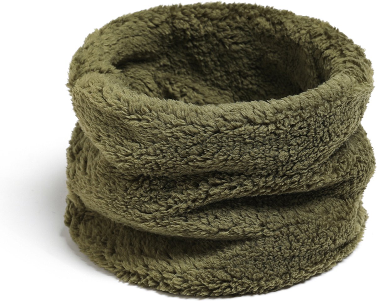Teddy / Fleece Nekwarmer - Colsjaal | Groen | Polyester | One Size | Fashion Favorite