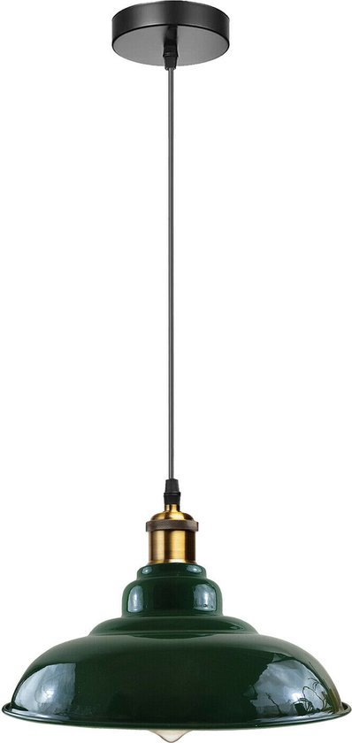 Retro Industriële Vintage Hanglamp- Metalen Glanzende Hanglamp- Plafondlamp  Shade... | bol.com