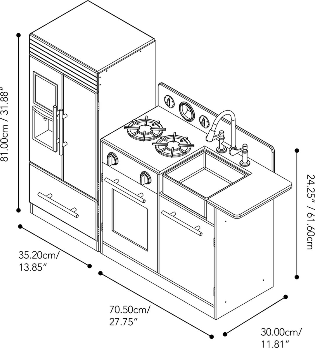 Small Foot - Houten Speelkeuken Industrieel, 6dlg. ... | Speelgoed