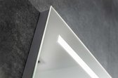 Spiegel - Uno spiegel met geïntegreerde LED verlichting horizontaal - met bevestiging - 800 x 800mm - badkamerspiegel - passpiegel