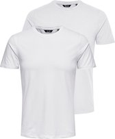 ONLY & SONS ONSBASIC SLIM O-NECK 2-PACK NOOS Heren T-shirt - Maat L