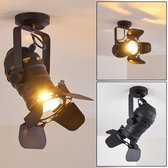 Belanian - 1-delige Plafondlamp - Muurlamp - Industriële lamp - LED lamp - Vintage lamp - Hanglamp - Zwart - design lamp - sfeerlamp