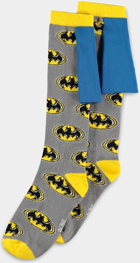 DC Comics Batman - Logo & Cape Kniehoge sokken - Grijs